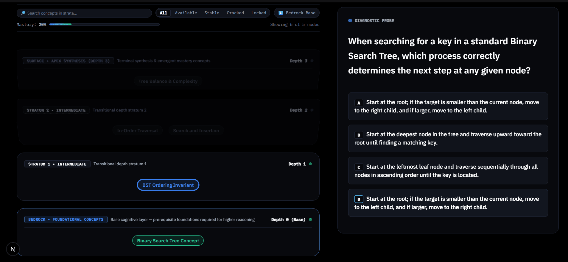Adaptive Diagnostic Question Engine